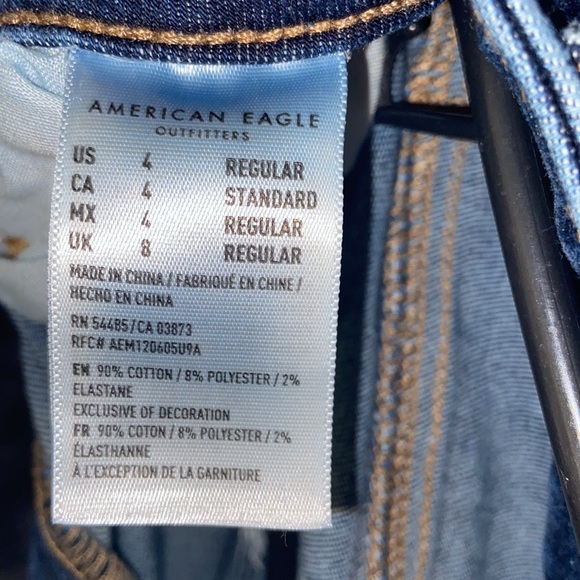 American Eagle Next Level Stretch Ripped Jeans Size 4 - Picture 10 of 10